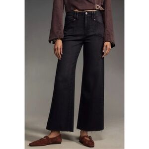 NWT PAIGE Anessa Wide-Leg Ankle Jeans in Black Jasper 29